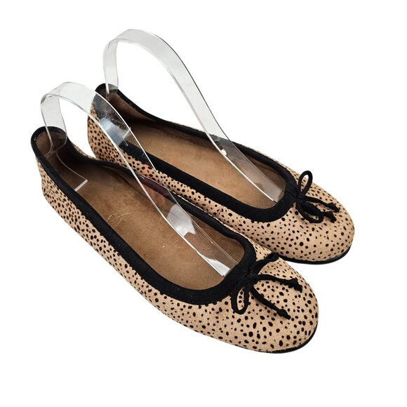 Aerosoles Ballet Flats Womens Size 8 Leopard Print Bow Slip On Comfort Shoes - Picture 1 of 9
